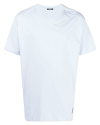 Мужская голубая футболка с круглым вырезом от Balmain