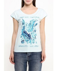 Женская голубая футболка с круглым вырезом от Baon