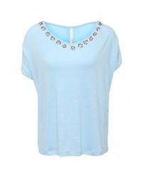 Женская голубая футболка с круглым вырезом от Baon