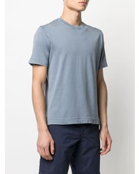 Мужская голубая футболка с круглым вырезом от Fedeli