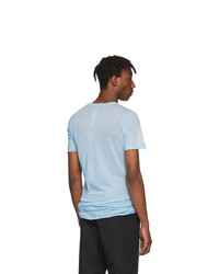 Мужская голубая футболка с круглым вырезом от Rick Owens