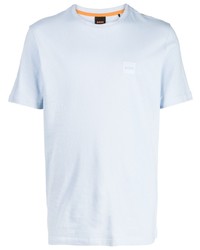 Мужская голубая футболка с круглым вырезом от BOSS