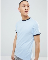 Мужская голубая футболка с круглым вырезом от Brave Soul