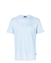 Мужская голубая футболка с круглым вырезом от Calvin Klein Jeans