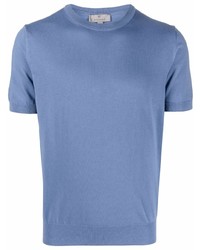 Мужская голубая футболка с круглым вырезом от Canali
