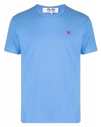 Мужская голубая футболка с круглым вырезом от Comme Des Garcons Play