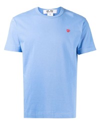 Мужская голубая футболка с круглым вырезом от Comme Des Garcons Play