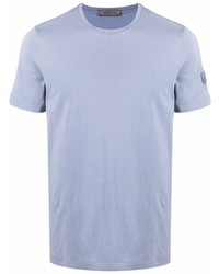 Мужская голубая футболка с круглым вырезом от Corneliani