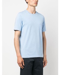 Мужская голубая футболка с круглым вырезом от Drumohr