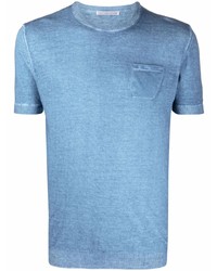 Мужская голубая футболка с круглым вырезом от Daniele Alessandrini