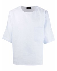 Мужская голубая футболка с круглым вырезом от Dell'oglio