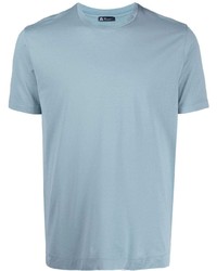 Мужская голубая футболка с круглым вырезом от Finamore 1925 Napoli