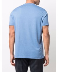 Мужская голубая футболка с круглым вырезом от Kiton