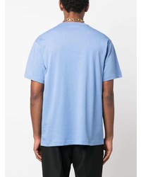 Мужская голубая футболка с круглым вырезом от VERSACE JEANS COUTURE