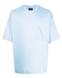 Мужская голубая футболка с круглым вырезом от Giorgio Armani