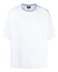 Мужская голубая футболка с круглым вырезом от Giorgio Armani