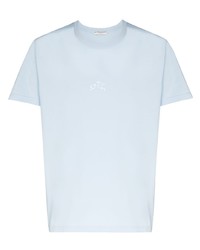 Мужская голубая футболка с круглым вырезом от Givenchy