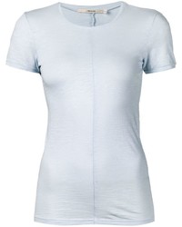 Женская голубая футболка с круглым вырезом от J Brand