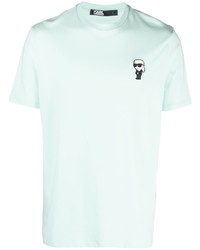 Мужская голубая футболка с круглым вырезом от Karl Lagerfeld