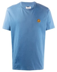 Мужская голубая футболка с круглым вырезом от Kenzo