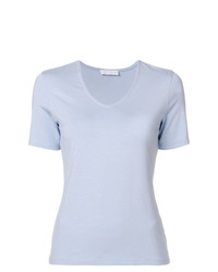 Женская голубая футболка с круглым вырезом от Le Tricot Perugia