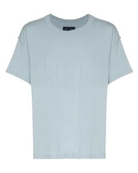 Мужская голубая футболка с круглым вырезом от Les Tien