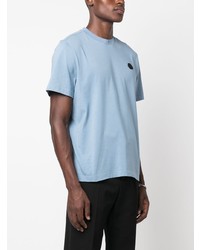 Мужская голубая футболка с круглым вырезом от Moncler