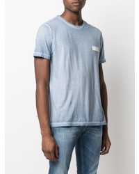 Мужская голубая футболка с круглым вырезом от Dondup
