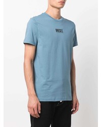Мужская голубая футболка с круглым вырезом от Diesel