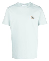 Мужская голубая футболка с круглым вырезом от MAISON KITSUNÉ