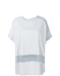 Женская голубая футболка с круглым вырезом от Maison Margiela