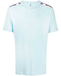 Мужская голубая футболка с круглым вырезом от Moschino