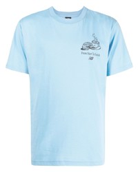 Мужская голубая футболка с круглым вырезом от New Balance