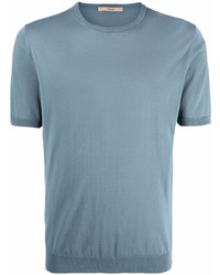 Мужская голубая футболка с круглым вырезом от Nuur