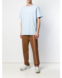 Мужская голубая футболка с круглым вырезом от Acne Studios