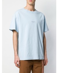 Мужская голубая футболка с круглым вырезом от Acne Studios