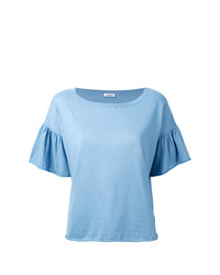 Женская голубая футболка с круглым вырезом от P.A.R.O.S.H.