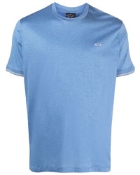 Мужская голубая футболка с круглым вырезом от Paul & Shark