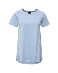 Женская голубая футболка с круглым вырезом от Pinko