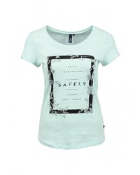 Женская голубая футболка с круглым вырезом от s.Oliver Denim