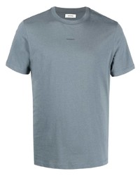 Мужская голубая футболка с круглым вырезом от Sandro