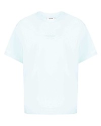 Мужская голубая футболка с круглым вырезом от Sandro