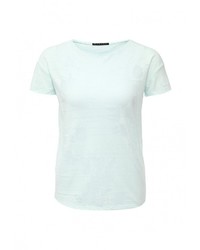 Женская голубая футболка с круглым вырезом от Sisley
