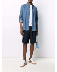 Мужская голубая футболка с круглым вырезом от Fedeli