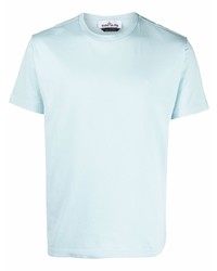 Мужская голубая футболка с круглым вырезом от Stone Island