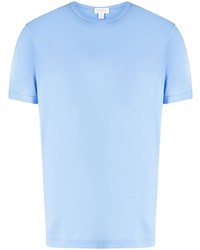 Мужская голубая футболка с круглым вырезом от Sunspel