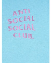 Мужская голубая футболка с круглым вырезом от Anti Social Social Club