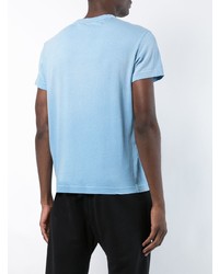 Мужская голубая футболка с круглым вырезом от Off-White