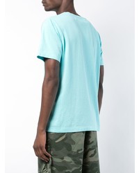 Мужская голубая футболка с круглым вырезом от Off-White