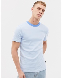 Мужская голубая футболка с круглым вырезом от Tiger of Sweden Jeans